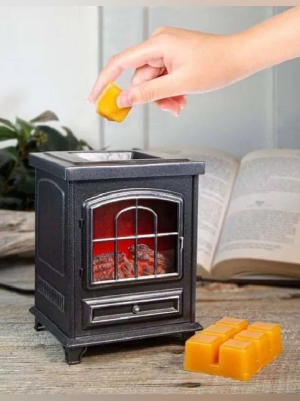 Flickering Fireplace Wax Warmer